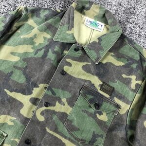Liberty Jacket Mens XL Green Camo‎ Military Canvas Workwear Hunting Made USA